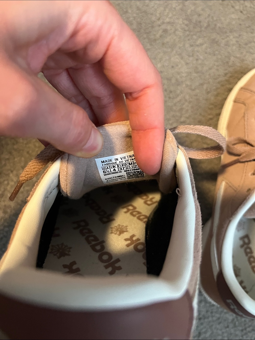Reebok Suede Low-Top Sneakers in Blush - Picture 7 of 7